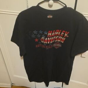 Harley-Davidson Kids Black T-Shirt with Red and Blue Accents